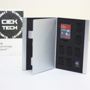 High Quality Aluminium 13 in 1 SD Card Protective Storage Case - (Silver)