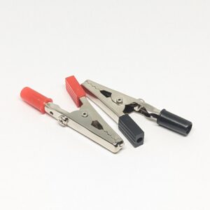 x2 – 50mm Alligator Clips (Red + Black)