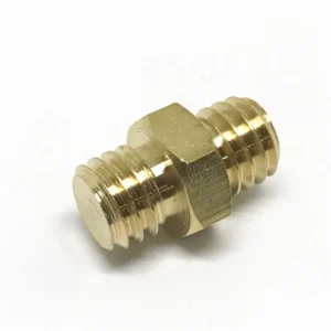 Brass 3 / 8" MALE to 3 / 8" MALE Tripod Thread Screw Adapter