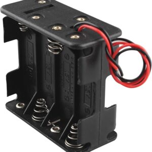 AA Batteries to 12V Box With Red - Black Wires (8 Pin AA)