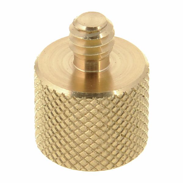 Brass 1 / 4" MALE to 3 / 8" FEMALE Tripod Thread Screw Adapter - Image 2