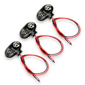 3 Pack 9V Battery Clip Connector